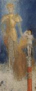 Fernand Khnopff, Victoria Like Flames her Long Red Tresses Licked